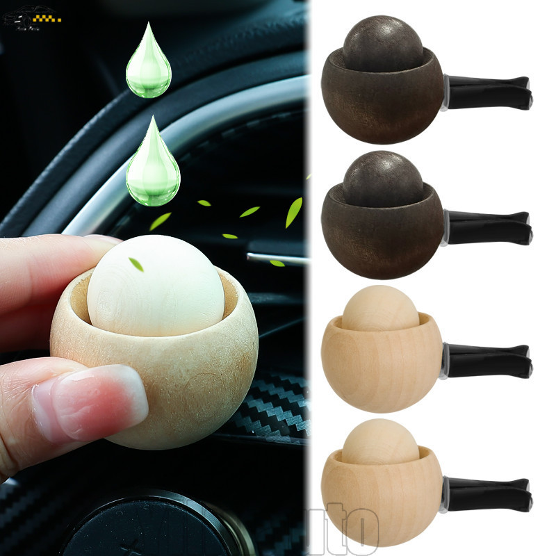 1/2/4Pcs Car Wooden Essential Oil Diffuser - Fireless Aromatherapy ...
