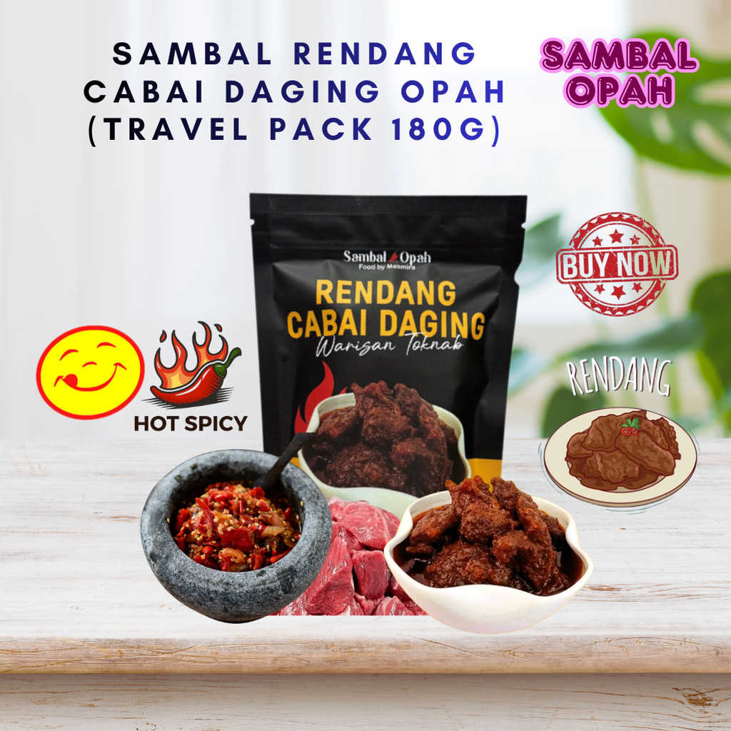 Sambal Opah Rendang Cabai Daging (Warisan Toknab) Ready To Eat Travel ...
