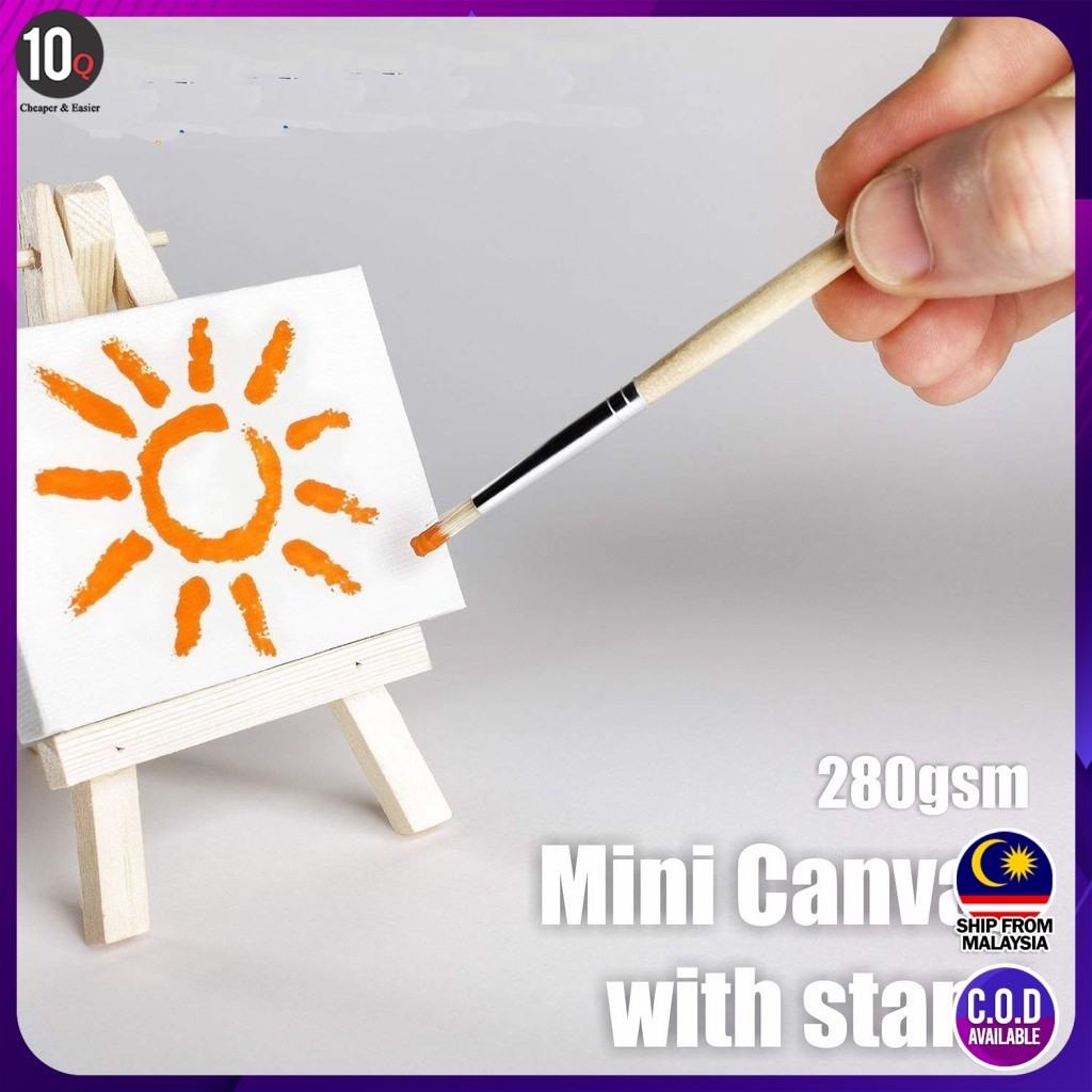 Craft.E Mini Canvas + Stand 280gsm Artist Grade Gesso Primed Ready Made ...