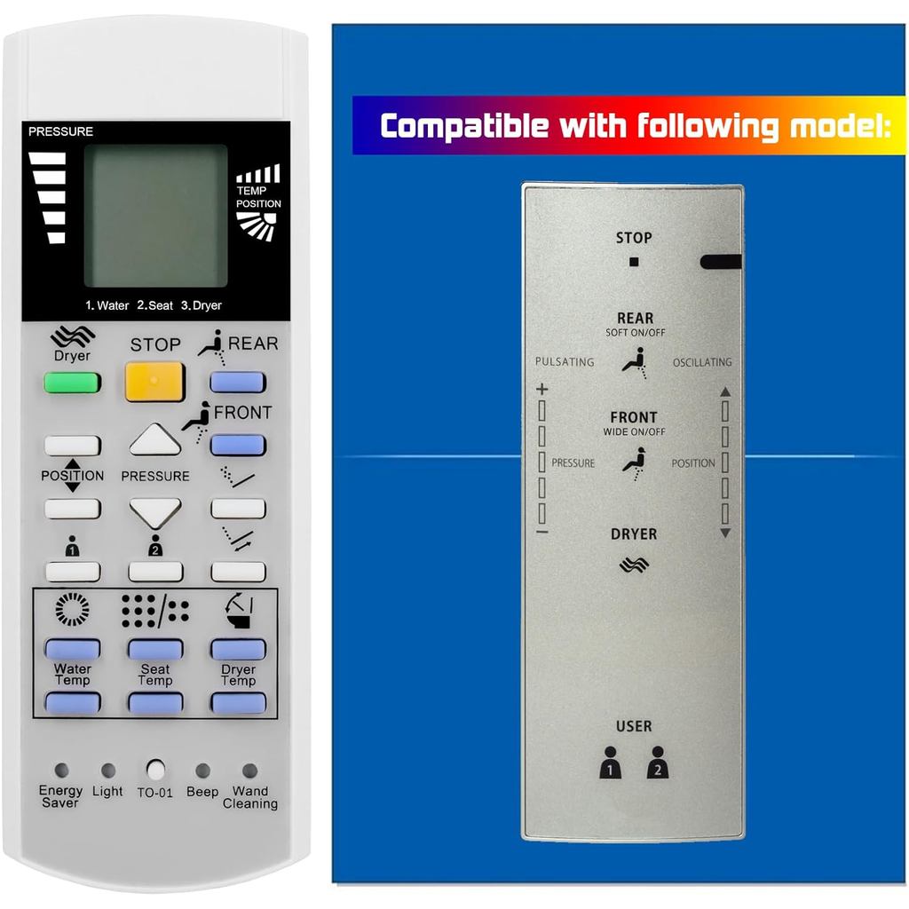 Replacement Remote Control for TOTO Toliet THU9851 Toilets and Bidets ...