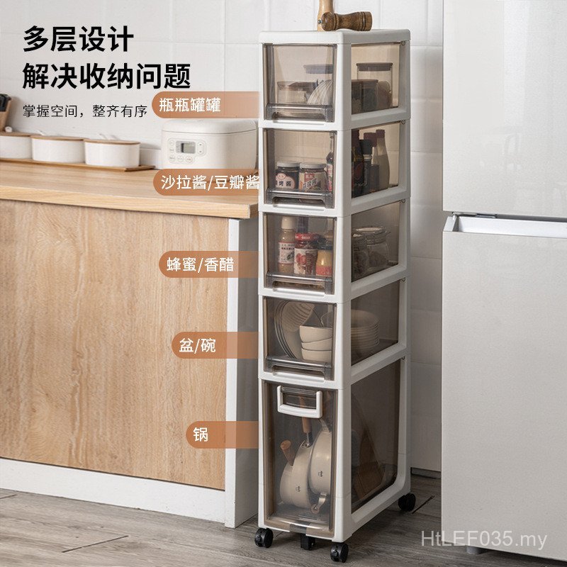 Storage Storage Cabinet Gap Ultra-Narrow Toilet Gap Drawer Shelf Multi ...