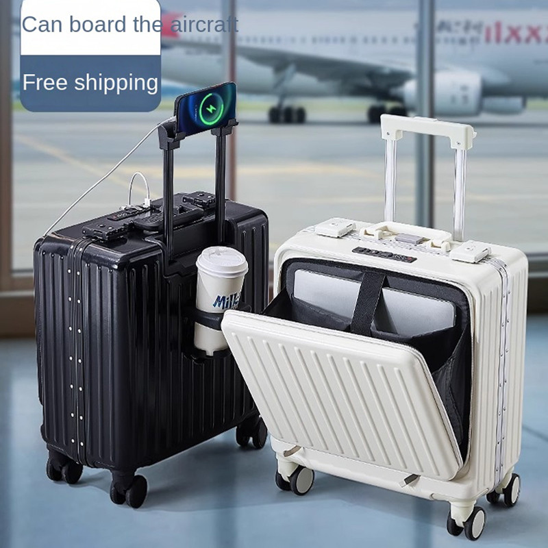16 18 20 inch Boarding Box Front Opening Rolling Luggage Computer ...