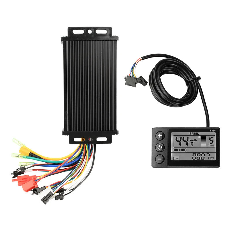 E-Bike Controller Kit, 36V / 48V 500W Motor Electric Bike Controller Conversion Kit with for KT ‑ LCD3 Display