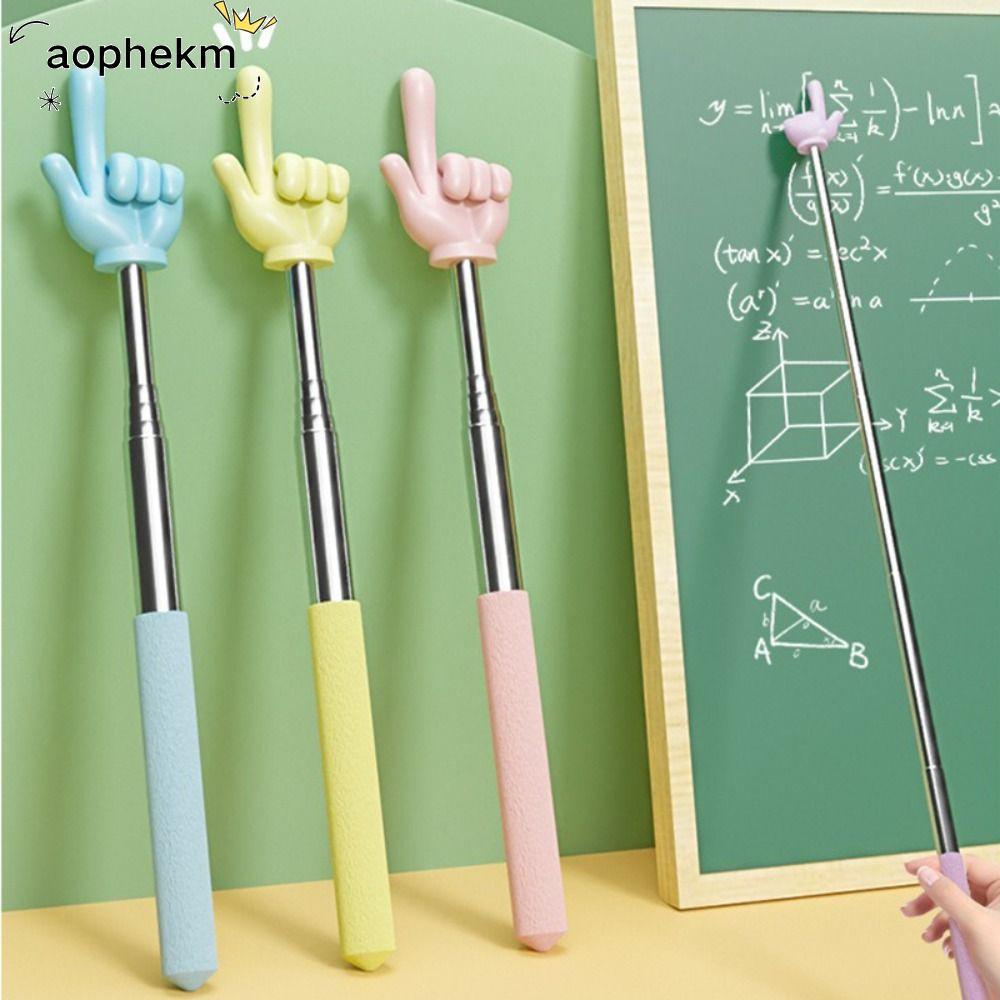 AOPHEKM Teaching Pointer, Finger Design Telescopic Rod Finger Reading ...