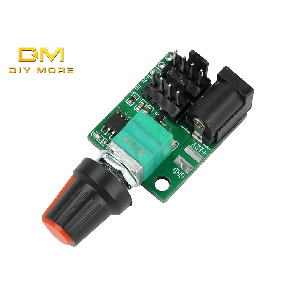 DIYMORE DC 12V 5A Dual-Channel Four-Wire Fan Controller PWM Fan Speed ...