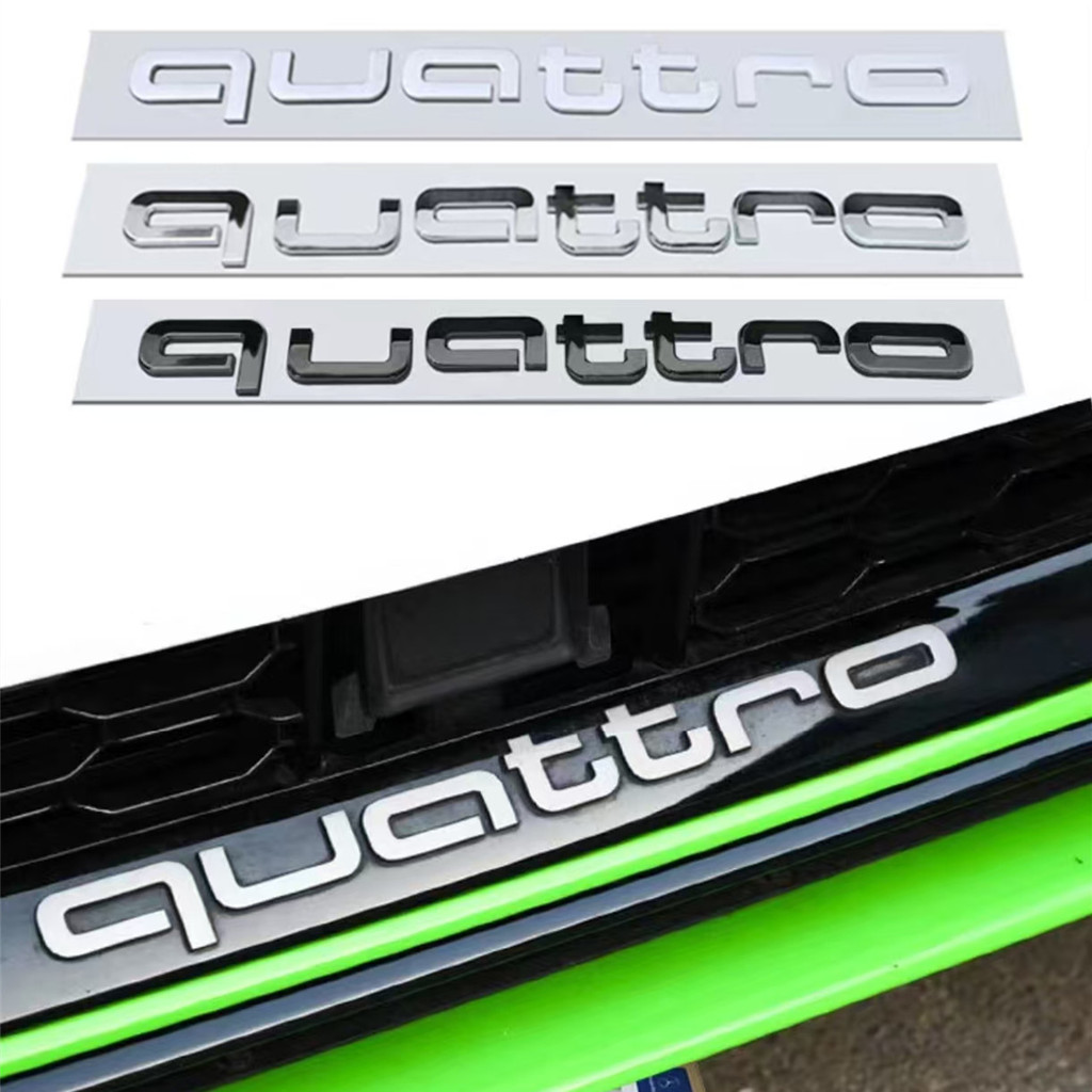 3D ABS Chrome Quattro Emblem – Front Grille Badge For Audi A1 A2 A3 A4 A5 A6 2 thumbnail image