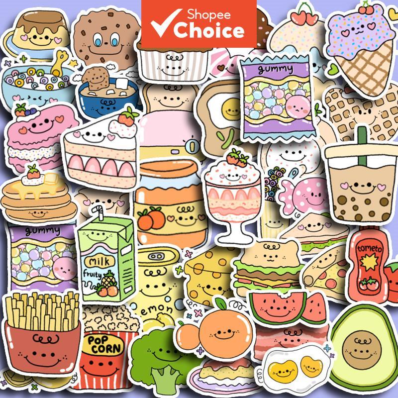 40Pcs Delicious To Eat Sticker Diy Computer Stickers For Water Bottles ...