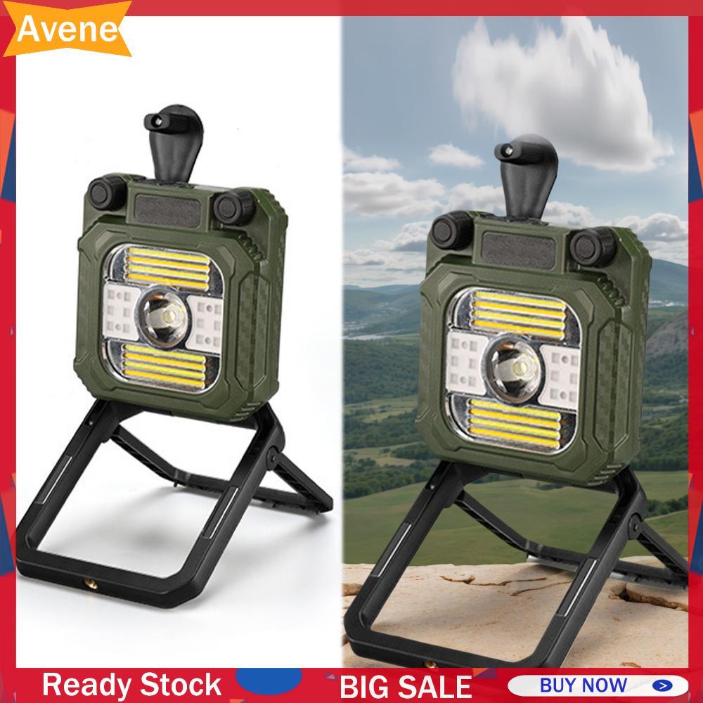 Hand Crank LED Camping Lantern Rechargeable Mini Flashlight with Stand ...