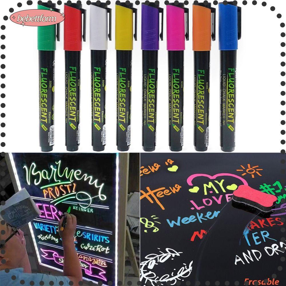 LIKE Liquid Chalk Marker Pen, Glass Window Art Multi Colored Whiteboard ...