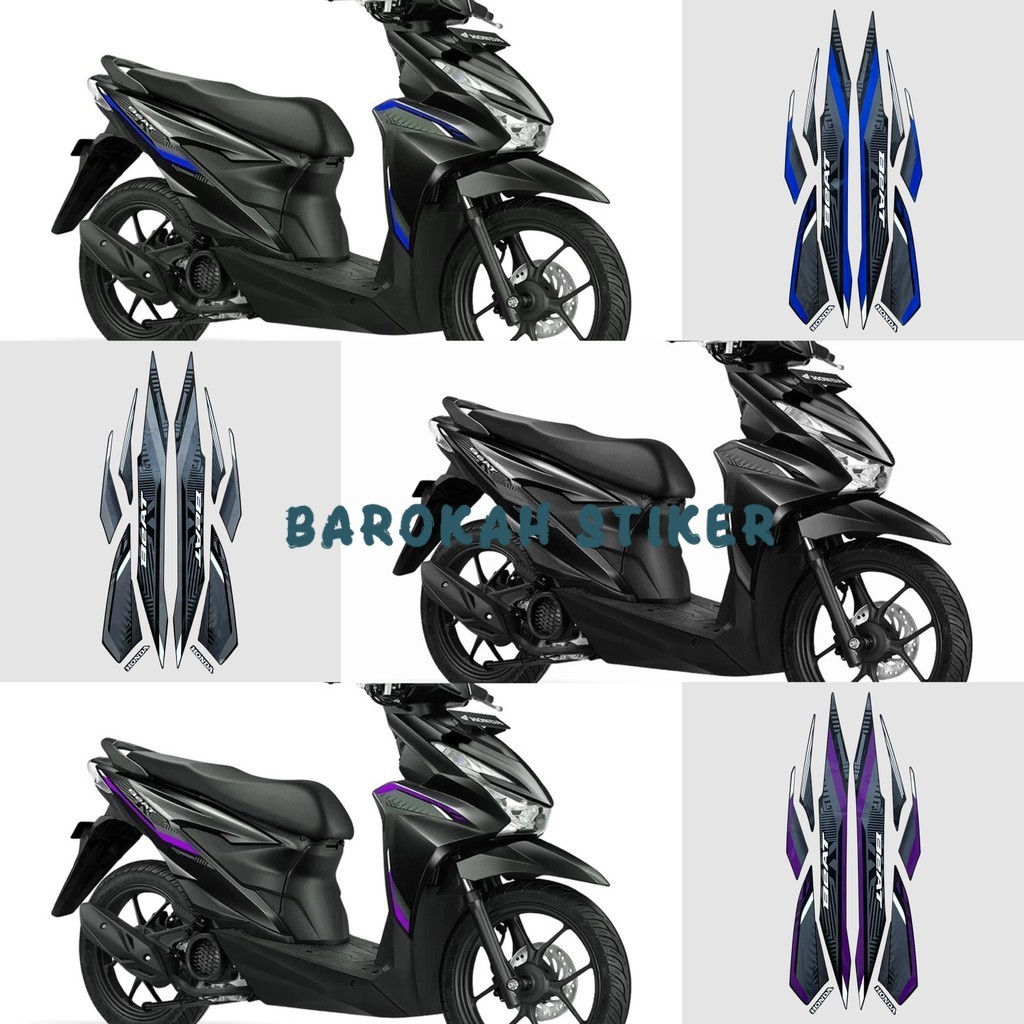 Striping Stickers HONDA BEAT CBS 2025 2026 Standard Full Set Variations ...