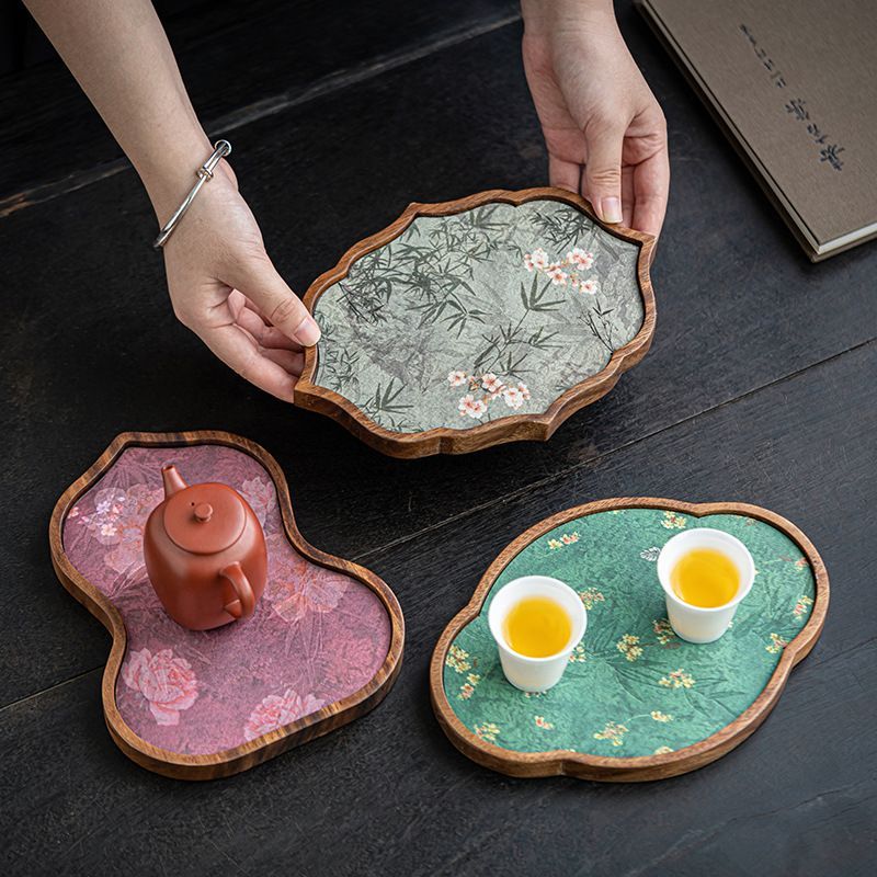 Walnut Tea Tray Tray Household Pot Cheng Dry Brewing Tray Tea Mat ...