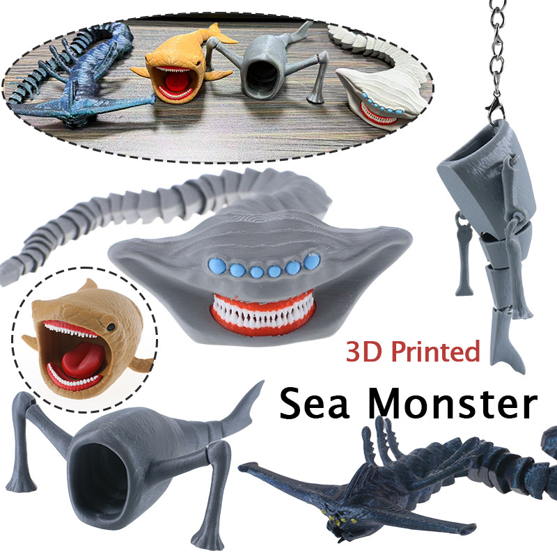 Sea Monster THE Sea Eater 3D Keychain Pendent El Gran Maja The Bloop ...