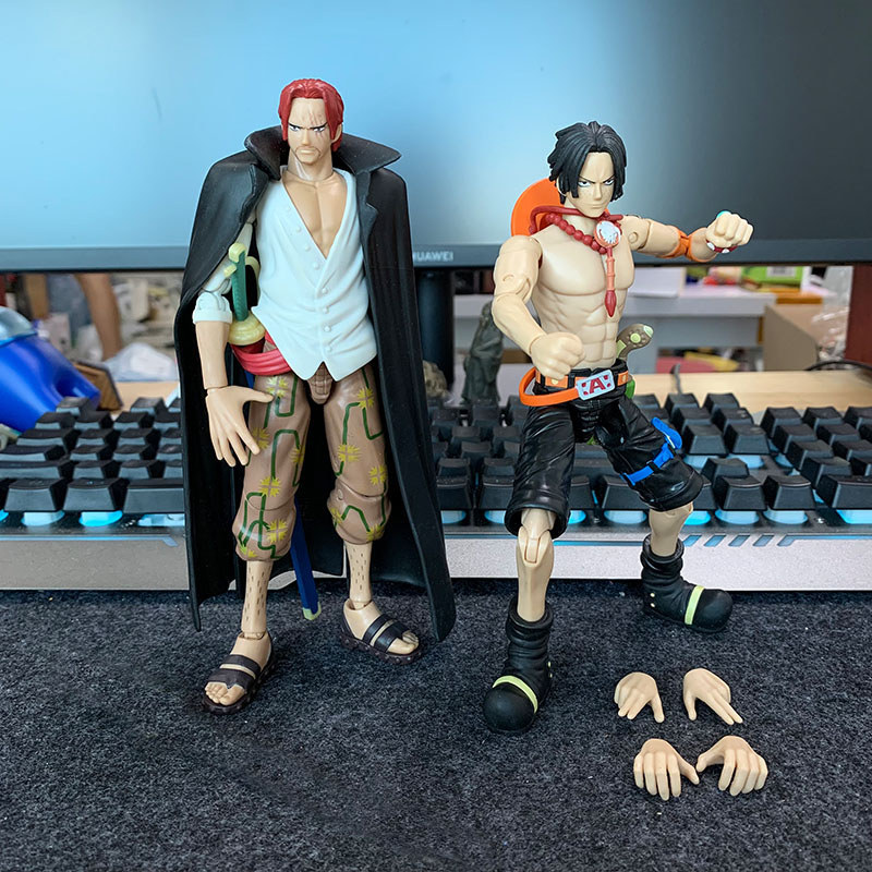 Genuine Bandai American Version One Piece Shanks Red Fire Fist Ace 23cm ...