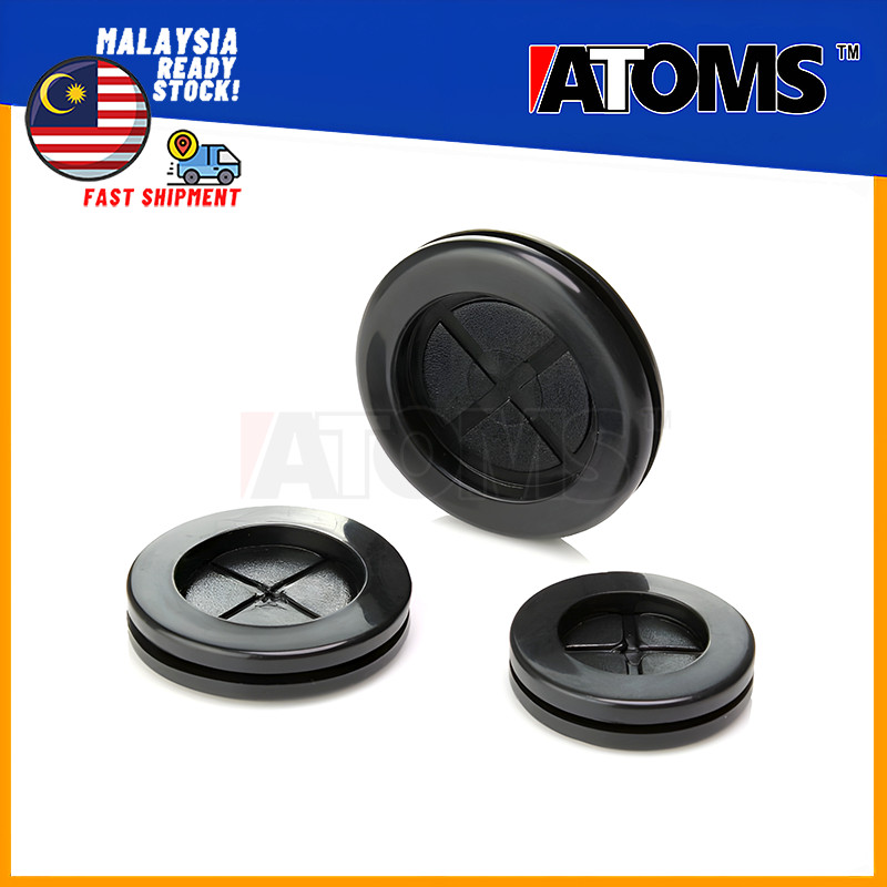 5PCS ATOMS Closed Type Double Side PVC Rubber Grommet Cable & Panel ...