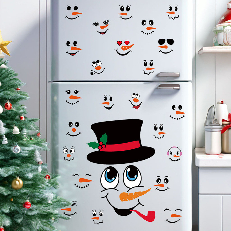 Wall Stickers Christmas Wall Stickers Emoji Stickers pvc Cute Cartoon ...