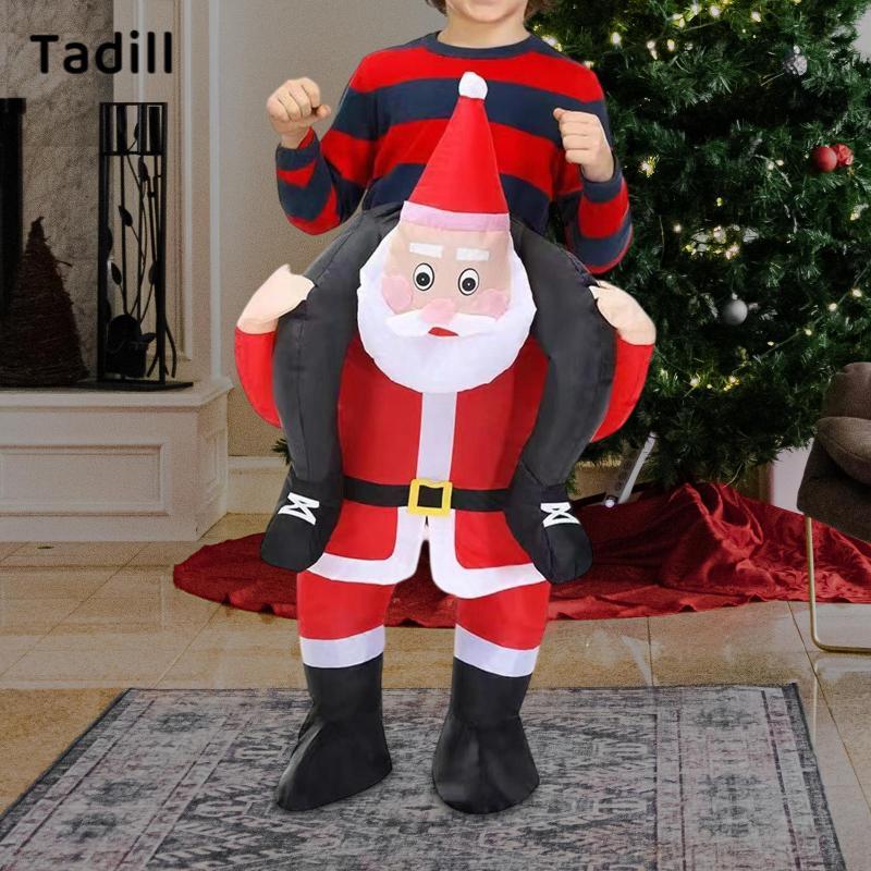 [dksqer] Inflatable Santa Costume Blow Suit Christmas Santa Claus ...