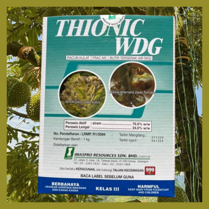 [ORIGINAL] 1KG Thionic WDG Imaspro Ziram Fungicide Racun Kulat Hawar ...