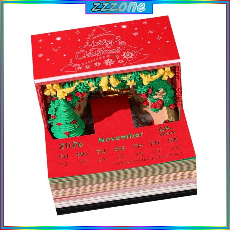 zzz Interactive 3D Desktop Calendar 2026 Illuminated Holiday Design ...