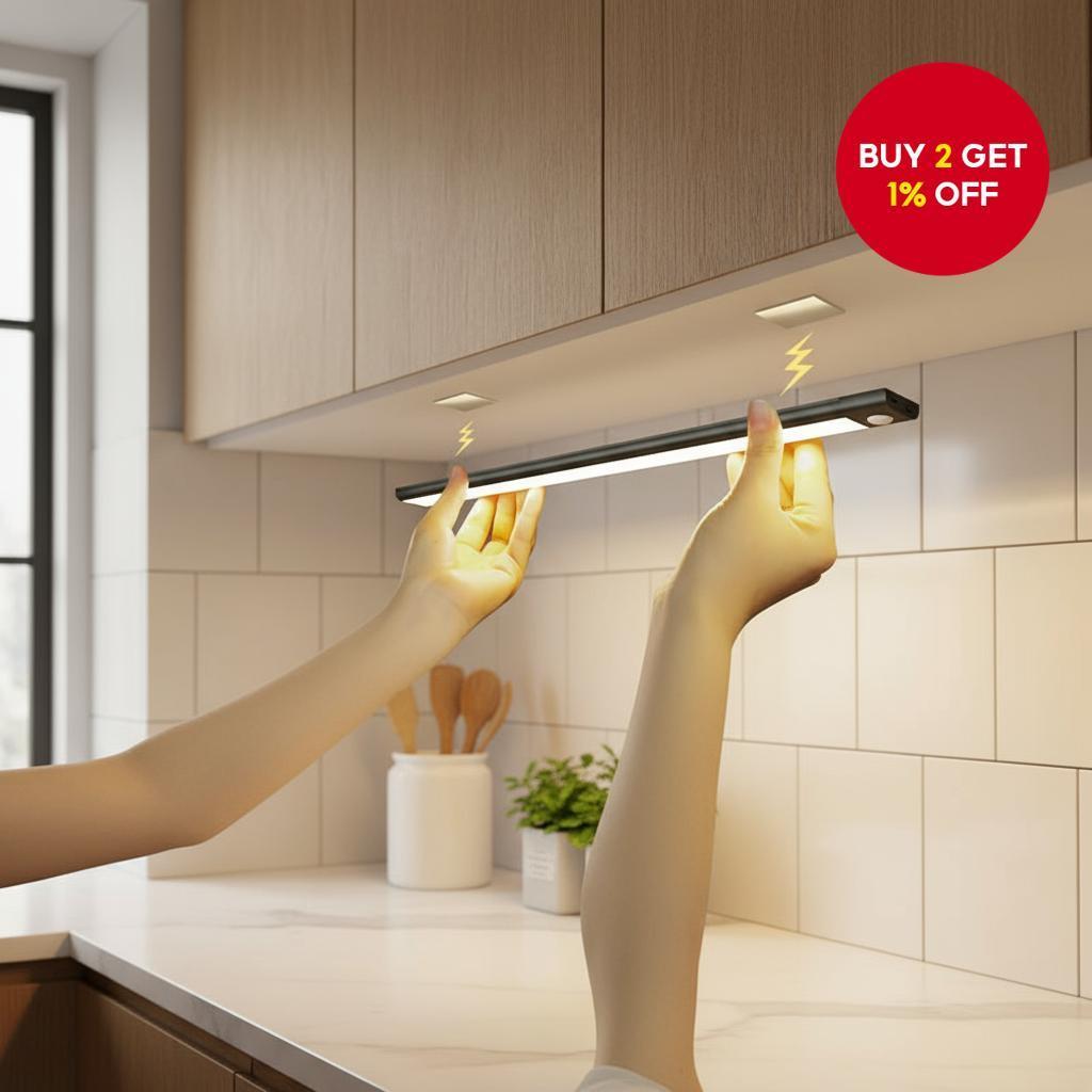 USB Type-C Rechargeable LED Cabinet Light with Motion Sensor, 3 Color ...