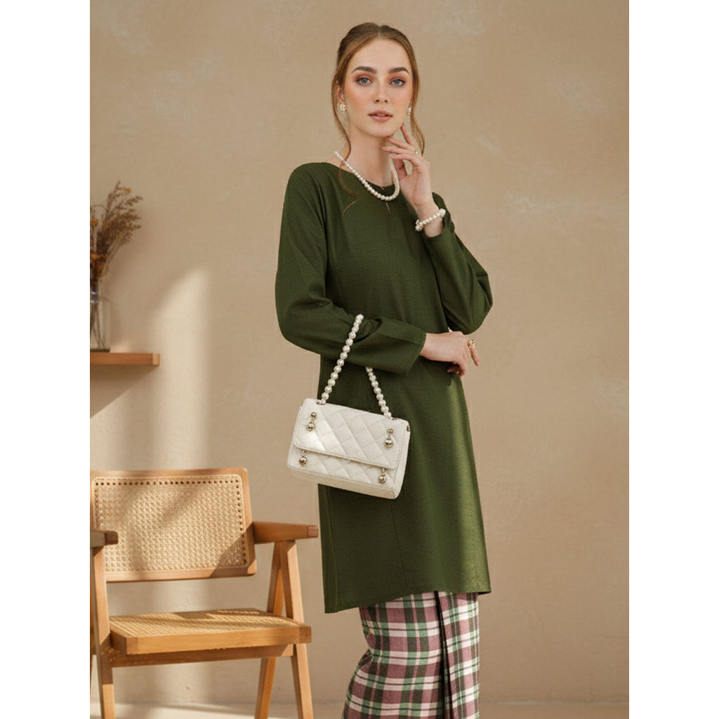 BAJU KURUNG PAHANG PESAK RESHKA (HUNTER GREEN) | Shopee Malaysia