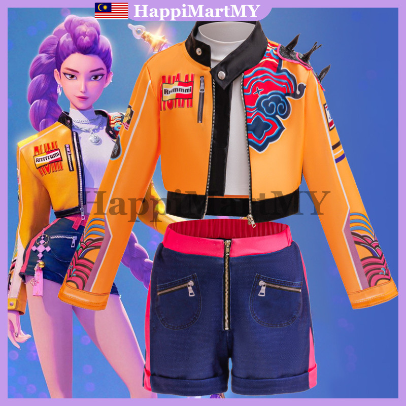 Anime KPOP Demon Hunters Rumi Zoey Cosplay Costume Mira Uniform Huntrix ...