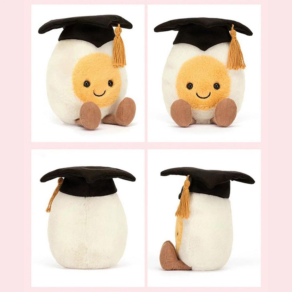 For jellycat Graduation Plushie Plush Boiled Egg Toys with Grad Cap ...