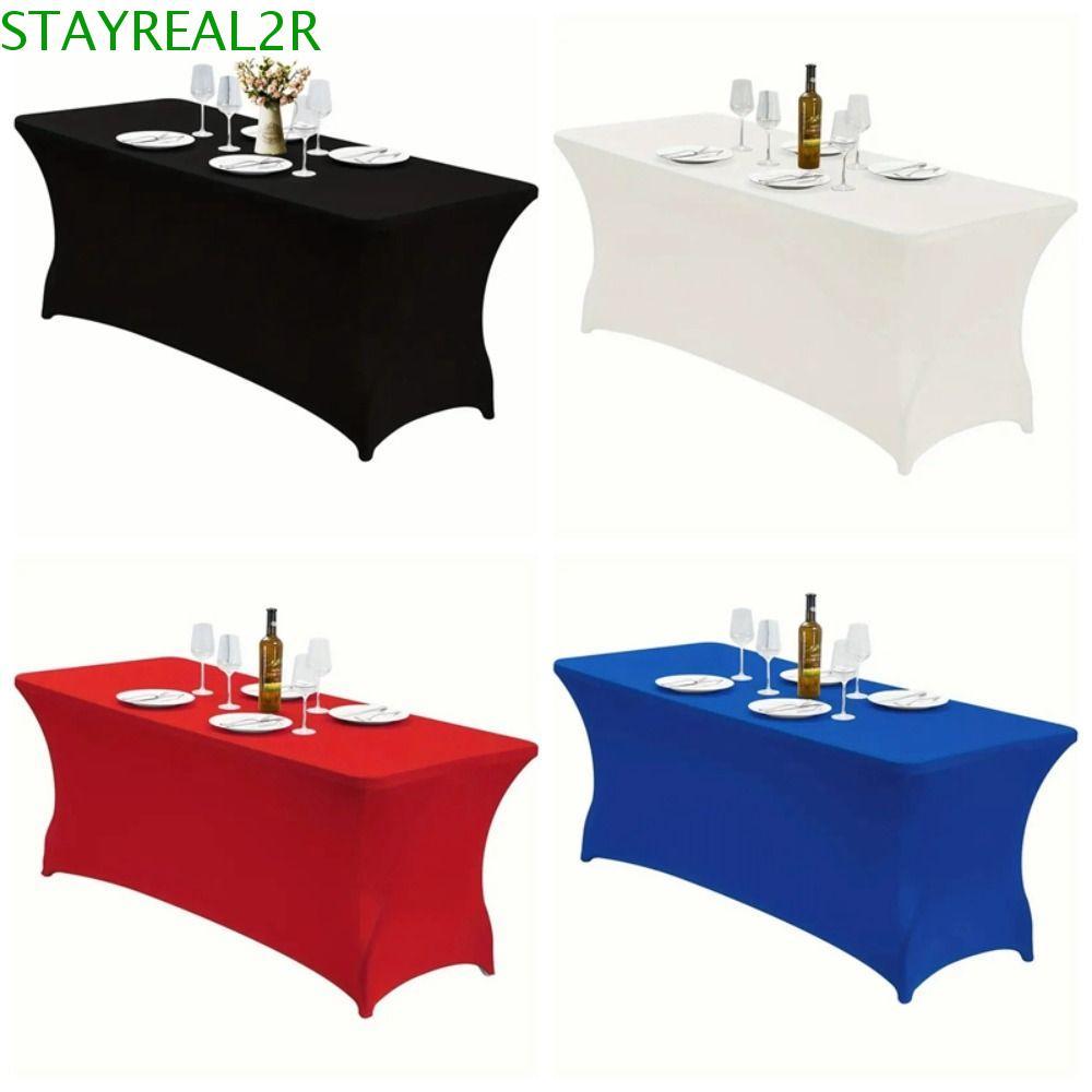 STAYREAL2R Table Cover, Rectangular Tight Fitted Spandex Tablecloth ...