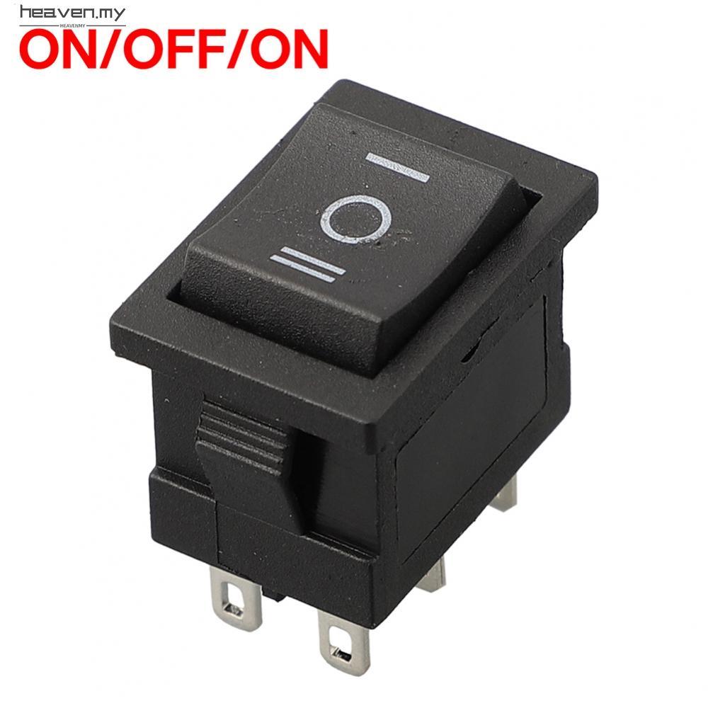 Switch Type Black DPDT Rocker Switch for DIY Electronics and Automotive ...