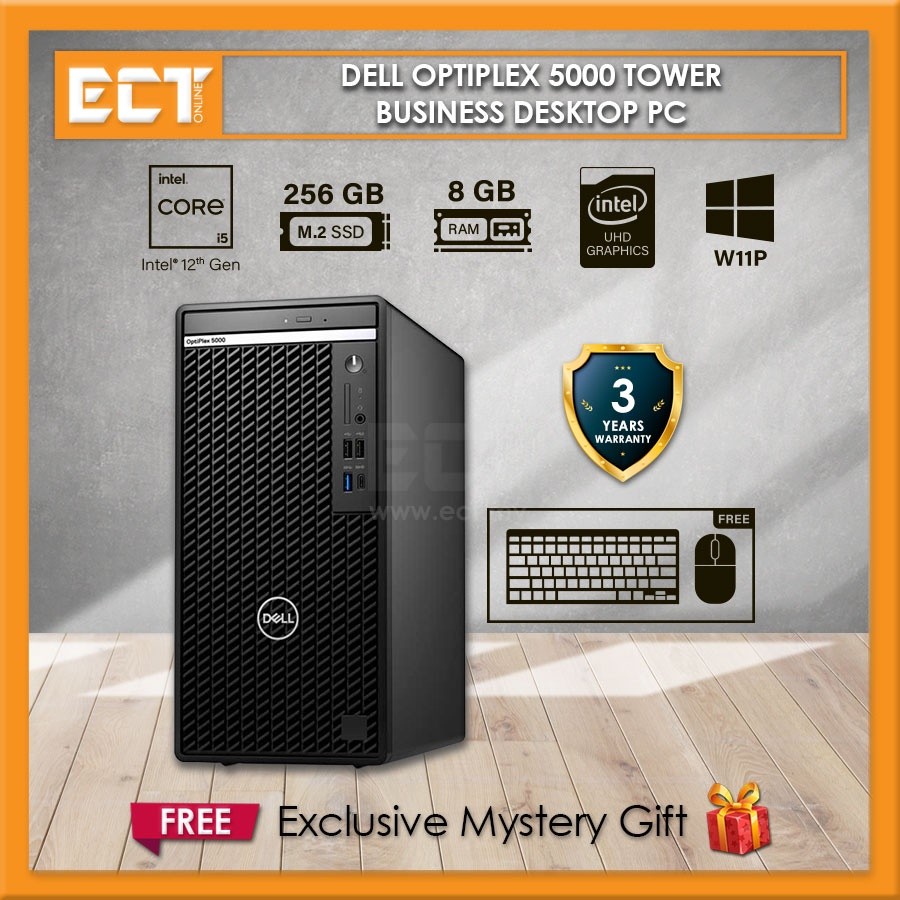 Dell Optiplex 5000 Tower Business Desktop PC (i5-12500T 4.40Ghz,256GB ...