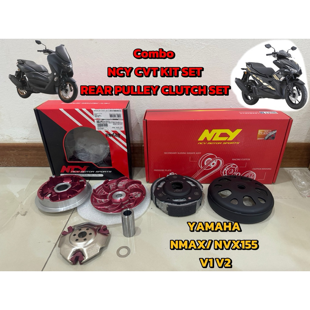 100%ORIGINAL YAMAHA NVX V1 V2 /NMAX 155 combo set NCY RACING CVT KIT ...