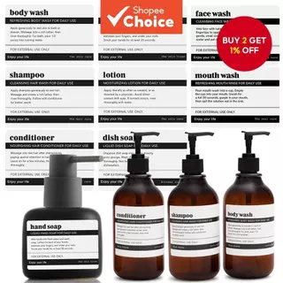 12pcs Waterproof Labels For Shampoo Bottles Farmhouse Bathroom