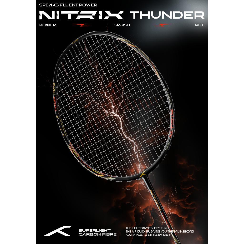 HUNDRED NITRIX THUNDER BADMINTON RACKET 4U/5U (Racketuncle) | Shopee ...