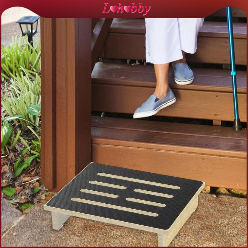 [Lohobby] Wooden Step Stool, Bedside Stool, Supports Up to 450 Lbs ...