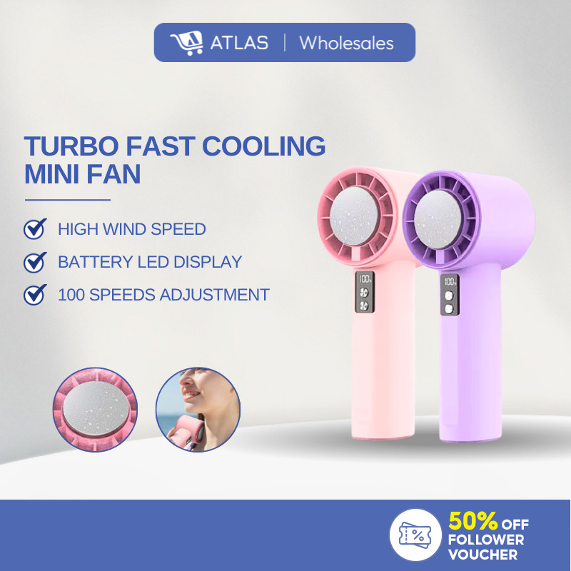 ATLAS HandHeld ice Fan Pro Portable Turbo Fan High Speed kipas mini fan ...