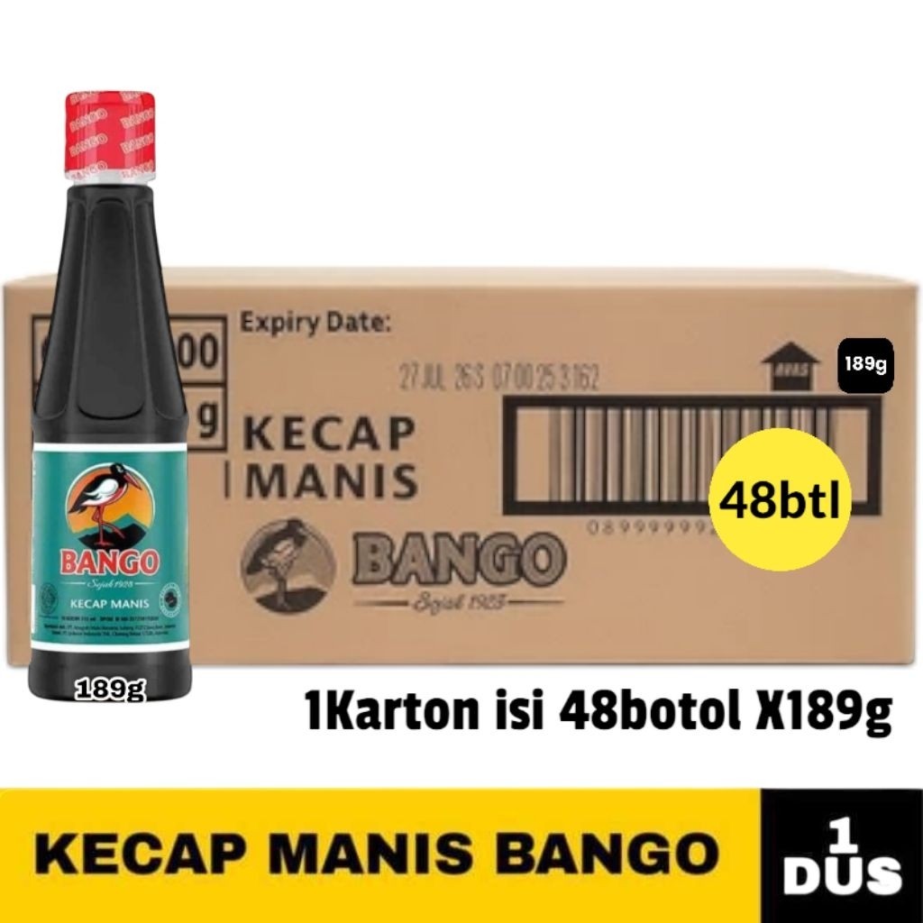 Bango Kecap Manis Kemasan Botol 189g(Kemasan Karton) | Shopee Malaysia