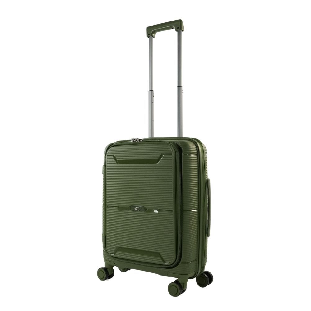 CAMEL ACTIVE Front Opening 20 Inch Zipper Trolley Case HC 8W+TSA+