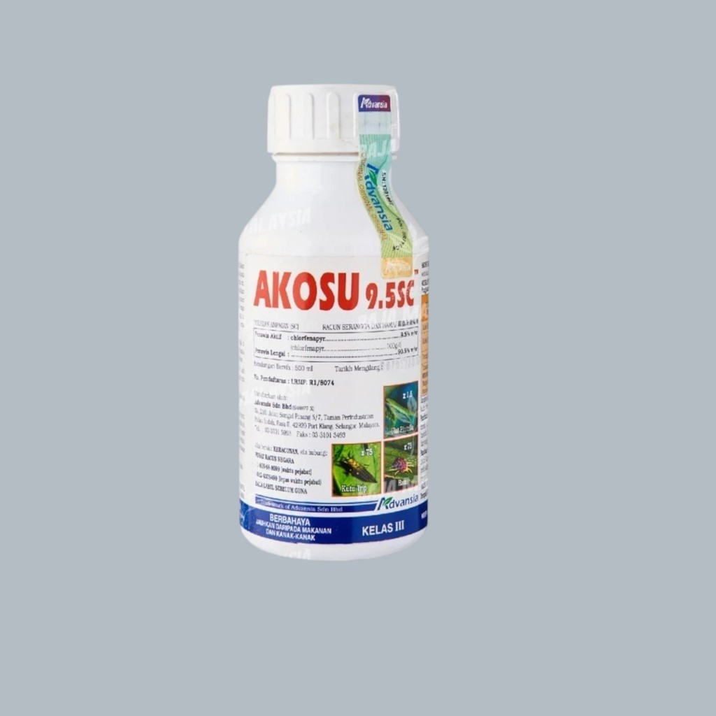 Akosu 9.5 SC Kawalan Serangga Seperti Kutu Thrip Ulat Dan Hamama 250ML ...