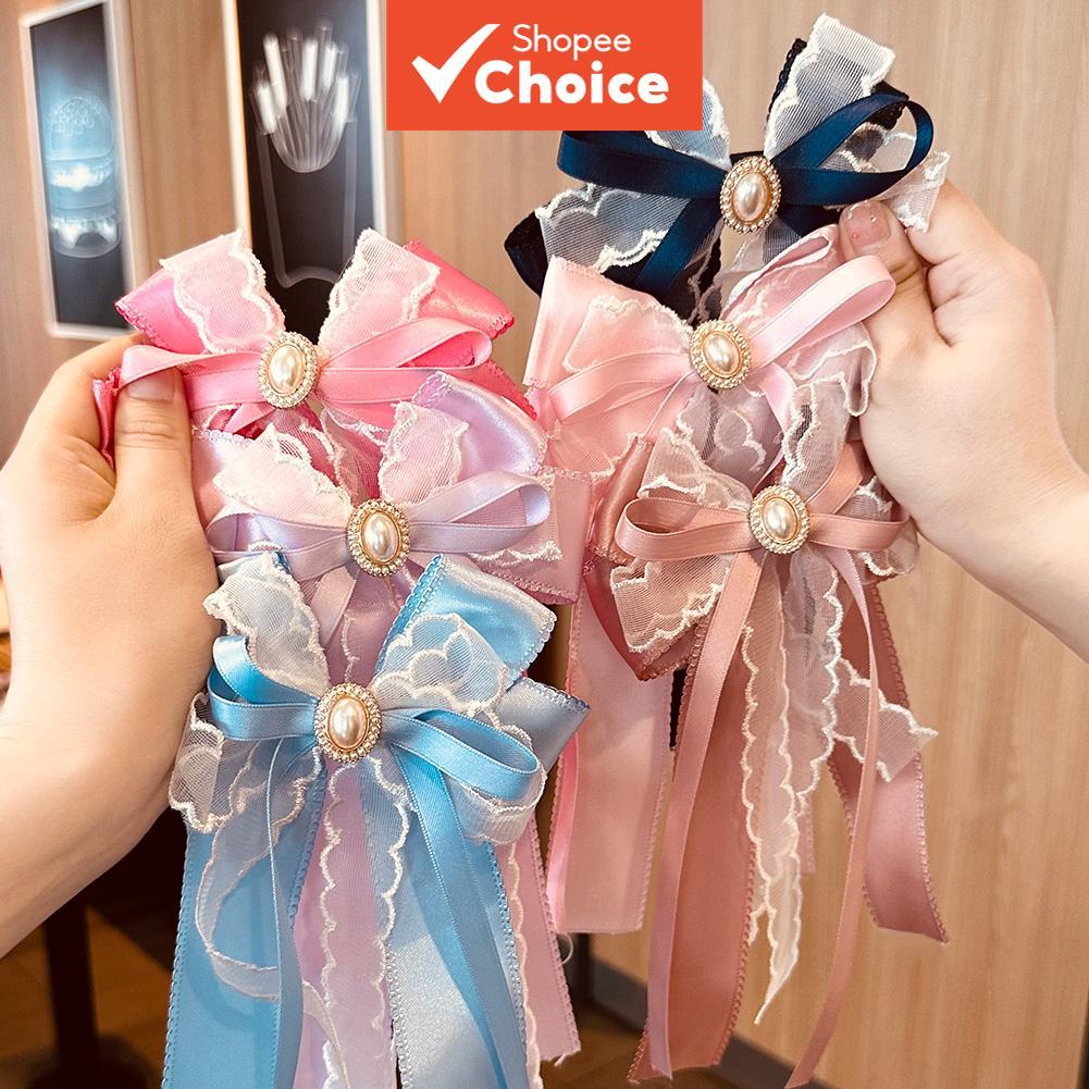European American British Style Girls Ribbon Bow Hair Accessories ...