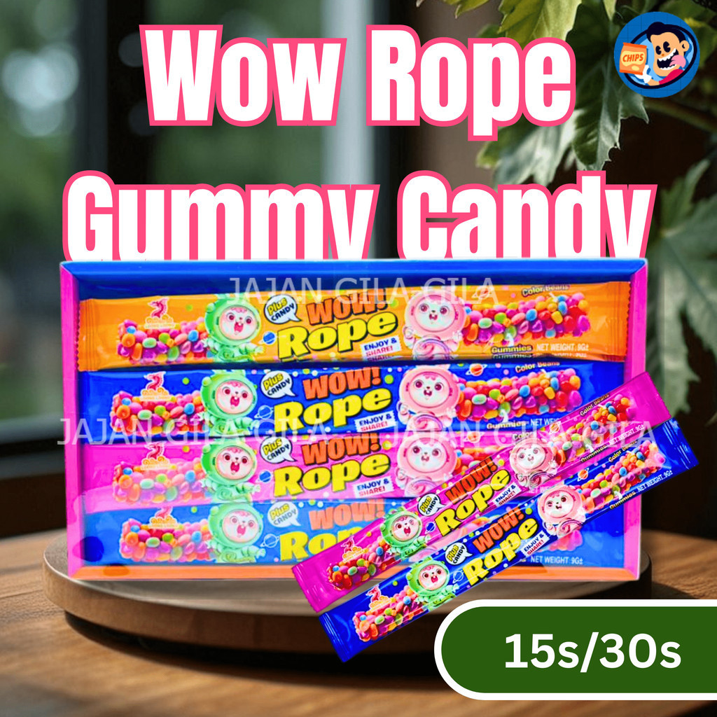 [HALAL] Wow Rope Candy Gula Gula Viral Jajan Borong Gummy Candy 15s/30s ...