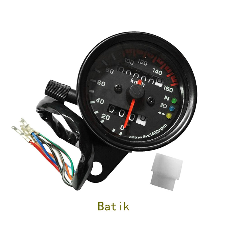 Batik Universal Motorcycle Speedometer Odometer Gauge For Cafe Racer ...