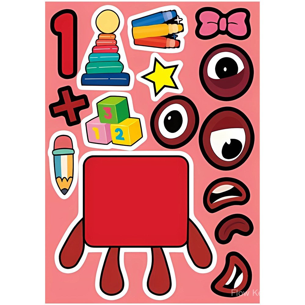 Digital Building Block Stickers Numberblocks Children Mathematics ...