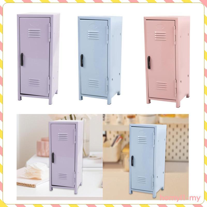 [HomylaeMY] Small Storage Cabinet Mini Locker Metal Organizer Desktop ...