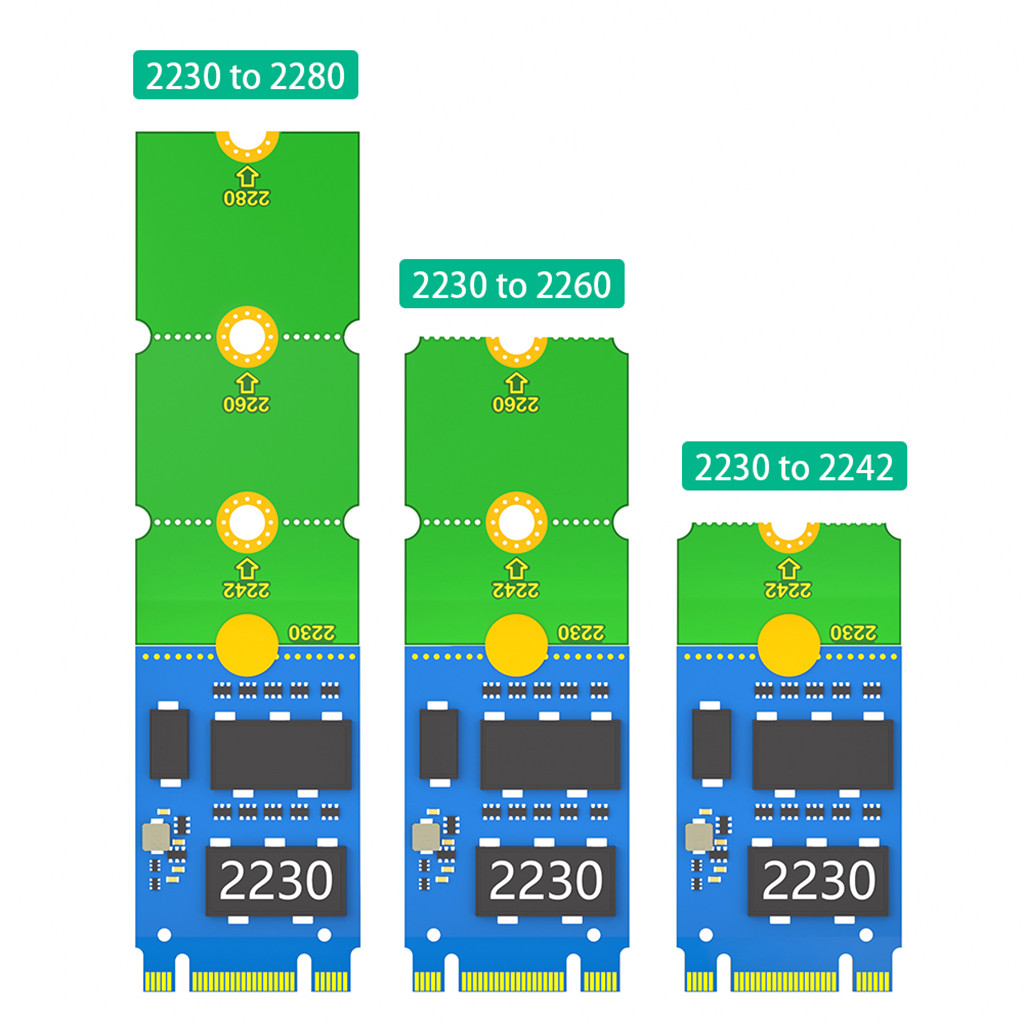 For M2 NVME M.2 Extension Adapter Card Supports 2230 to 2242 2260 2280 ...