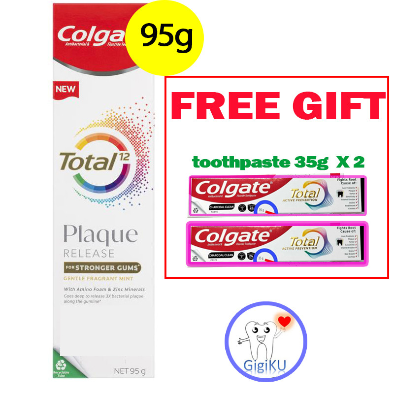 Colgate Total Plaque Release toothpaste Gentle Fragrant Mint 95g ...