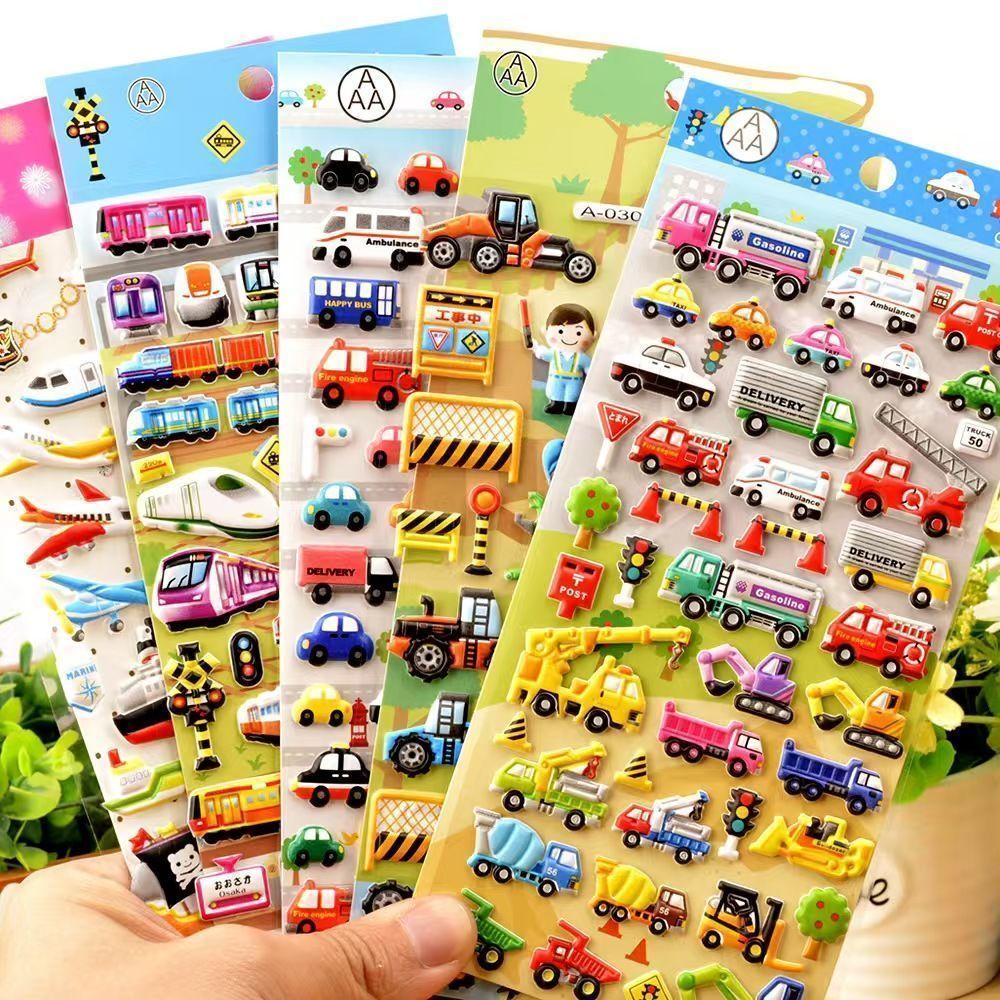 Engineering Vehicle Stickers Children Stickers Cars Transportation ...