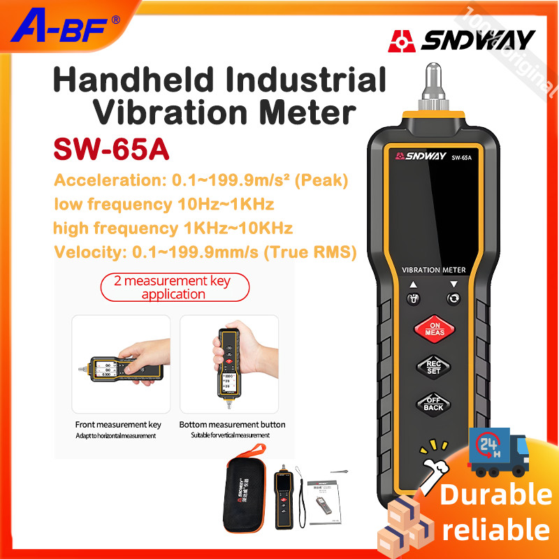 SNDWAY SW-65A Handheld Digital Vibration Meter 0.1-199.9m/s² ...