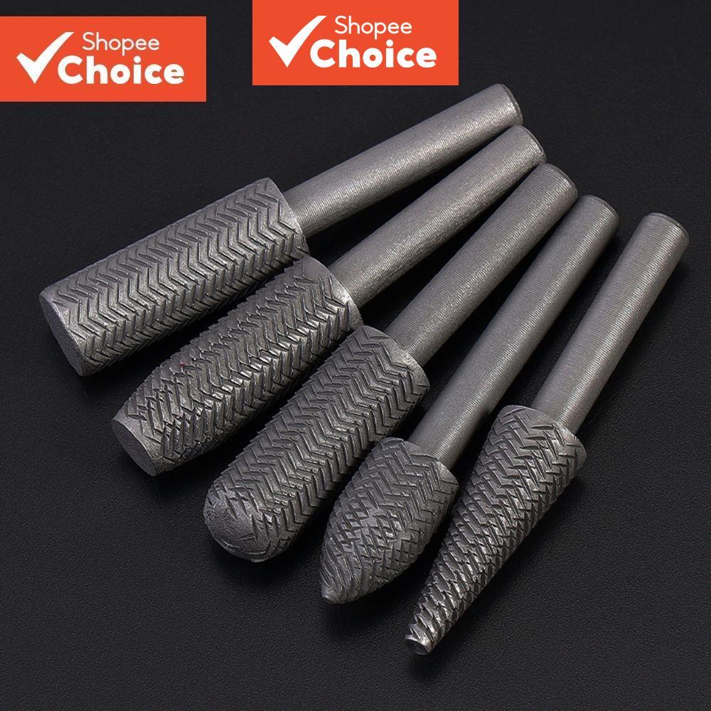 5pcs Rotary Steel Files - 6mm Shank Burrs for Wood Drilling, Metal ...