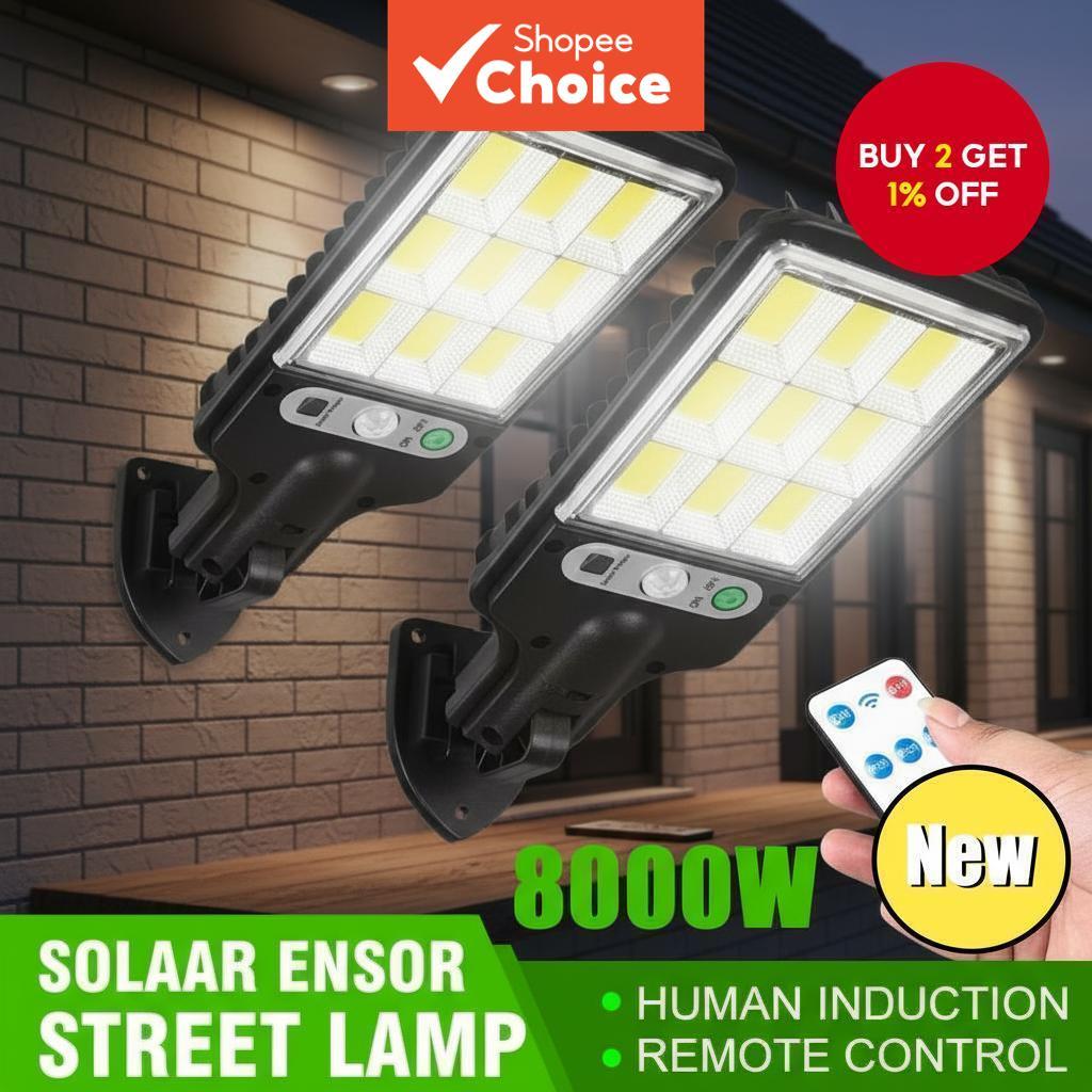 Solar Powered Motion Sensor Lights - Remote Control Security Lighting ...
