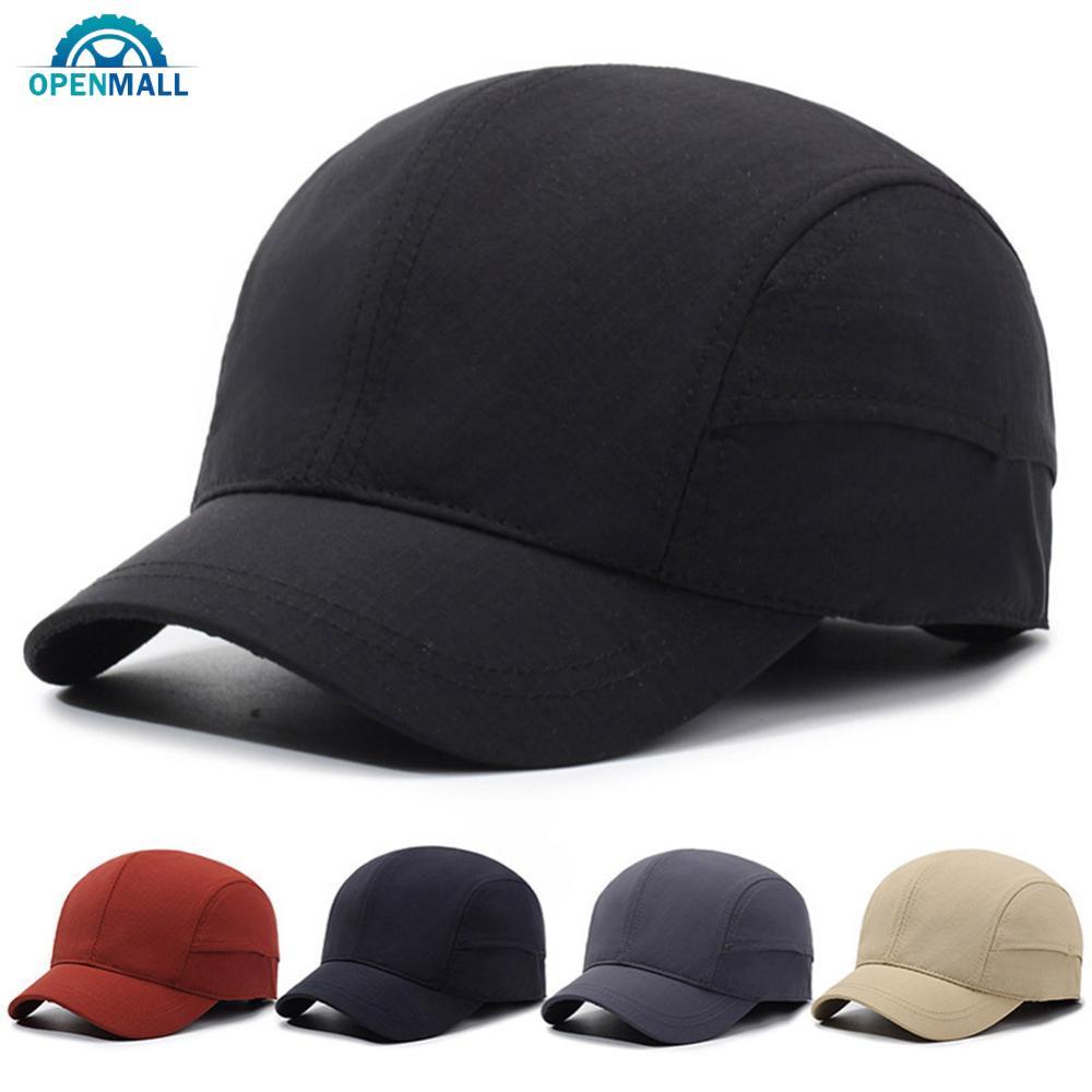 OPENMALL Retro Short-brimmed Solid Color Baseball Cap Outdoor Sports ...