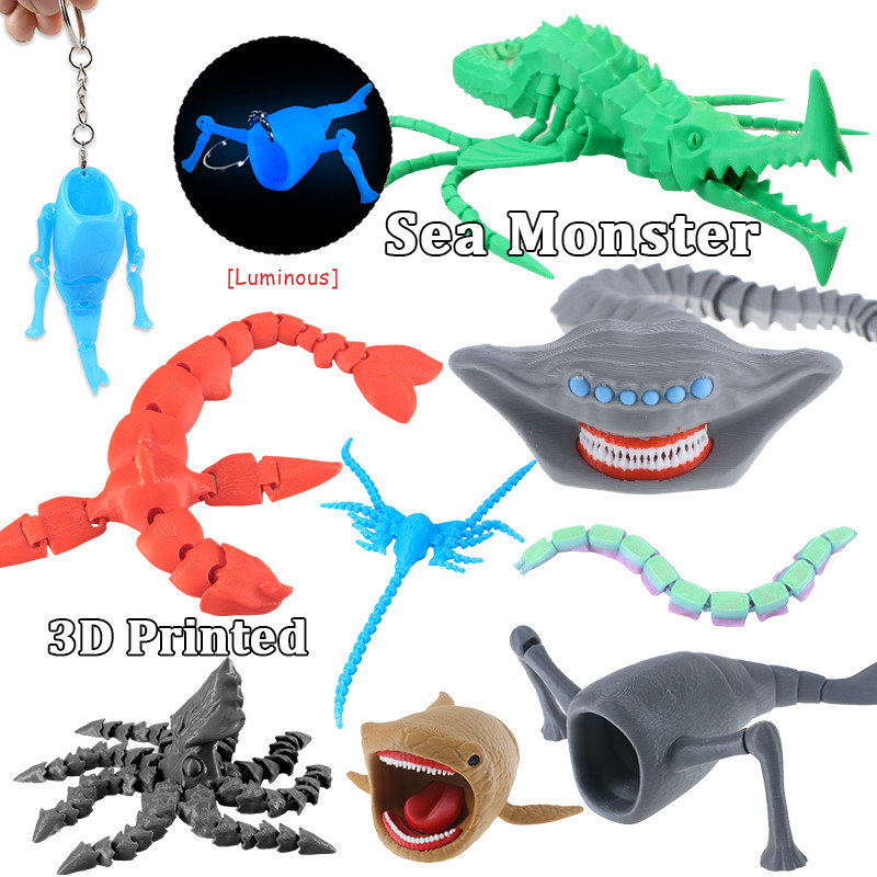 Cuero Toy Sea Monster El Gran Maja Sea Eater Model Toys 3D Printed THE ...